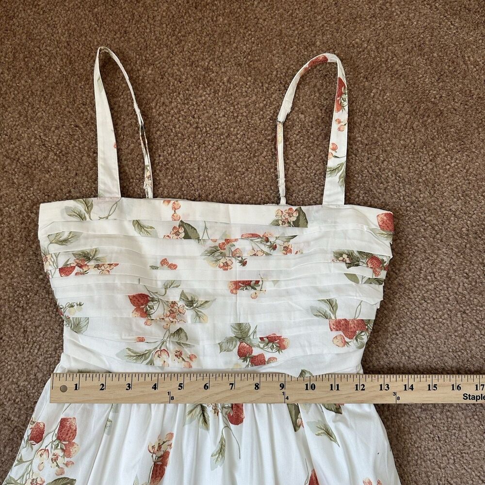 NEW Abercrombie & Fitch Women’s Emerson Poplin Midi Dress in Strawberry Print XS - Picture 10 of 16